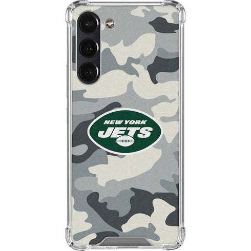 NFL New York Jets Camo Galaxy S24 FE Clear Case